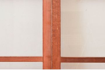 アンティーク建具　趣ある木味が魅力的なガラス戸2枚セット(引き戸)(R-076054)