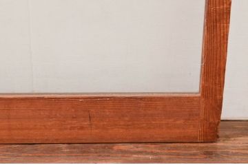 アンティーク建具　趣ある木味が魅力的なガラス戸2枚セット(引き戸)(R-076054)