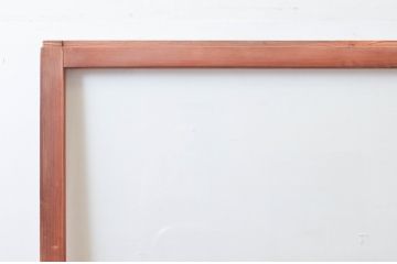 アンティーク建具　趣ある木味が魅力的なガラス戸2枚セット(引き戸)(R-076055)