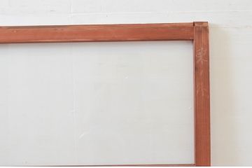 アンティーク建具　趣ある木味が魅力的なガラス戸2枚セット(引き戸)(R-076055)