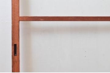 アンティーク建具　趣ある木味が魅力的なガラス戸2枚セット(引き戸)(R-076055)