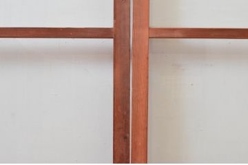 アンティーク建具　趣ある木味が魅力的なガラス戸2枚セット(引き戸)(R-076055)