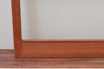 アンティーク建具　趣ある木味が魅力的なガラス戸2枚セット(引き戸)(R-076055)