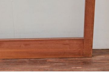 アンティーク建具　趣ある木味が魅力的なガラス戸2枚セット(引き戸)(R-076055)
