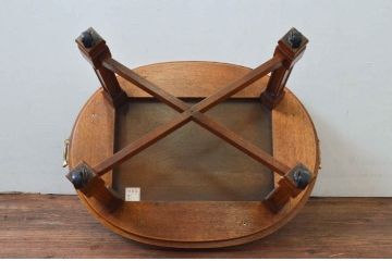 中古　美品　DREXEL HERITAGE(ドレクセルヘリテイジ)　FRANCHESCA(フランチェスカ)　キャスター付きで便利! クラシカルなツインカクテルテーブル(サイドテーブル、ワゴン、トロリー、コーヒーテーブル)(R-076056)