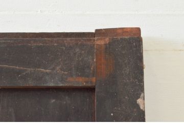 アンティーク建具　鋲付きがお洒落なアクセントになる板戸2枚セット(引き戸)(R-076058)