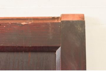 アンティーク建具　古民家インテリアの空間づくりにおすすめの幅広帯戸2枚セット(引き戸、板戸)(R-076059)