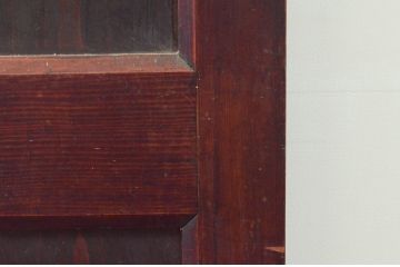 アンティーク建具　古民家インテリアの空間づくりにおすすめの幅広帯戸2枚セット(引き戸、板戸)(R-076059)