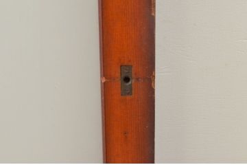 アンティーク建具　明るい木色がレトロな雰囲気を盛り上げるガラス戸2枚セット(引き戸)(R-076061)