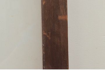アンティーク建具　明るい木色がレトロな雰囲気を盛り上げるガラス戸2枚セット(引き戸)(R-076061)