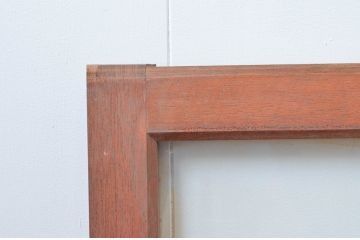 アンティーク建具　レトロ空間におすすめ!素朴な木味が魅力的なガラス窓4枚セット(引き戸、ガラス戸)(R-076063)