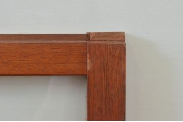 アンティーク建具　レトロ空間におすすめ!素朴な木味が魅力的なガラス窓4枚セット(引き戸、ガラス戸)(R-076063)