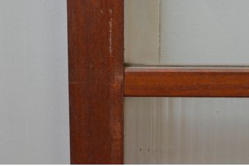 アンティーク建具　レトロ空間におすすめ!素朴な木味が魅力的なガラス窓4枚セット(引き戸、ガラス戸)(R-076063)