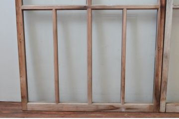 アンティーク建具　どこか懐かしさを感じるガラス窓2枚セット(引き戸、ガラス戸)(R-076064)