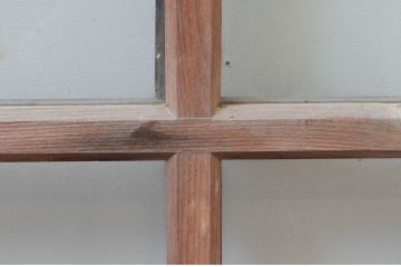 アンティーク建具　どこか懐かしさを感じるガラス窓2枚セット(引き戸、ガラス戸)(R-076064)