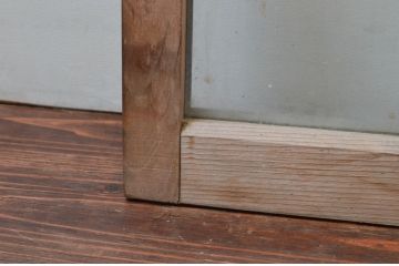 アンティーク建具　どこか懐かしさを感じるガラス窓2枚セット(引き戸、ガラス戸)(R-076064)