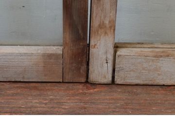 アンティーク建具　どこか懐かしさを感じるガラス窓2枚セット(引き戸、ガラス戸)(R-076064)