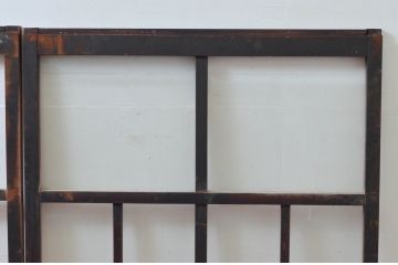 アンティーク建具　どこか懐かしさを感じるガラス窓2枚セット(引き戸、ガラス戸)(R-076064)