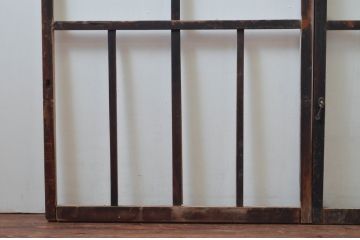 アンティーク建具　どこか懐かしさを感じるガラス窓2枚セット(引き戸、ガラス戸)(R-076064)