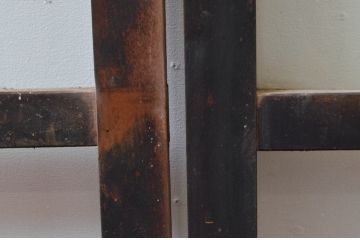 アンティーク建具　どこか懐かしさを感じるガラス窓2枚セット(引き戸、ガラス戸)(R-076064)