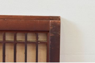 アンティーク建具　上品な組子が空間のアクセントになる障子付き書院戸4枚セット(窓、引き戸、障子戸)(R-076065)