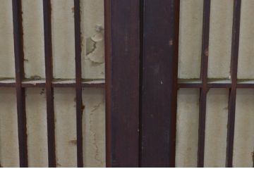 アンティーク建具　上品な組子が空間のアクセントになる障子付き書院戸4枚セット(窓、引き戸、障子戸)(R-076065)