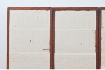 アンティーク建具　上品な組子が空間のアクセントになる障子付き書院戸4枚セット(窓、引き戸、障子戸)(R-076065)