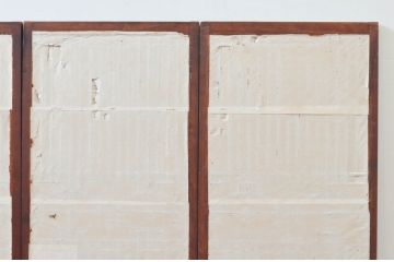 アンティーク建具　上品な組子が空間のアクセントになる障子付き書院戸4枚セット(窓、引き戸、障子戸)(R-076065)