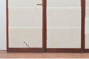 アンティーク建具　上品な組子が空間のアクセントになる障子付き書院戸4枚セット(窓、引き戸、障子戸)(R-076065)