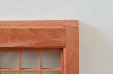アンティーク建具　躍動感あふれる虎の彫刻が目を惹く書院戸4枚セット(窓、引き戸、ガラス戸)(R-076067)