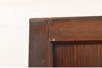 アンティーク建具　和モダンな空間づくりにおすすめの幅広ガラス帯戸2枚セット(引き戸、板戸、ガラス戸)(R-076069)