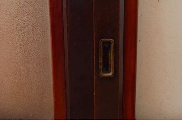 アンティーク建具　和モダンな空間づくりにおすすめの幅広ガラス帯戸2枚セット(引き戸、板戸、ガラス戸)(R-076069)