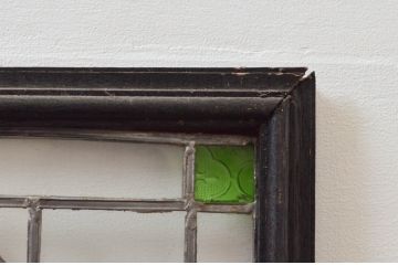 ビンテージ建具　華やかな蝶の図柄が存在感を放つステンドグラス1枚(明り取り、明かり取り、窓、ヴィンテージ)(R-076070)