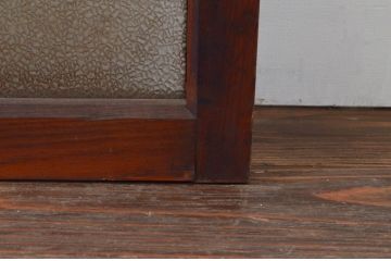 アンティーク建具　大正ロマン　ノスタルジックな雰囲気溢れるガラス戸2枚セット(引き戸)(R-076072)