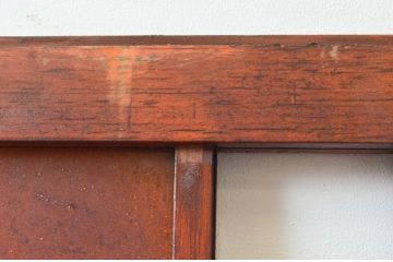 アンティーク建具　大正ロマン　ノスタルジックな雰囲気溢れるガラス戸2枚セット(引き戸)(R-076072)