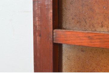 アンティーク建具　大正ロマン　ノスタルジックな雰囲気溢れるガラス戸2枚セット(引き戸)(R-076072)