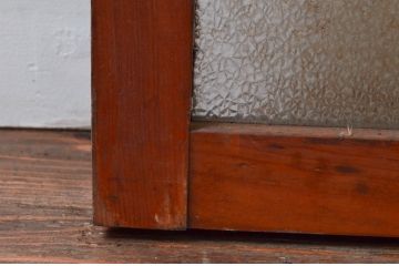 アンティーク建具　大正ロマン　ノスタルジックな雰囲気溢れるガラス戸2枚セット(引き戸)(R-076072)