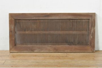 アンティーク建具　和の趣溢れる筬欄間1枚(格子欄間、明かり取り、明り取り、おさらんま、オサランマ)(R-076074)