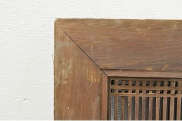 アンティーク建具　和の趣溢れる筬欄間1枚(格子欄間、明かり取り、明り取り、おさらんま、オサランマ)(R-076074)