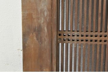 アンティーク建具　和の趣溢れる筬欄間1枚(格子欄間、明かり取り、明り取り、おさらんま、オサランマ)(R-076074)