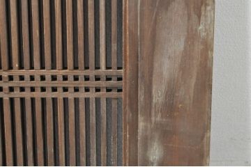 アンティーク建具　和の趣溢れる筬欄間1枚(格子欄間、明かり取り、明り取り、おさらんま、オサランマ)(R-076074)
