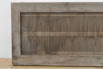 アンティーク建具　和の趣溢れる筬欄間1枚(格子欄間、明かり取り、明り取り、おさらんま、オサランマ)(R-076074)