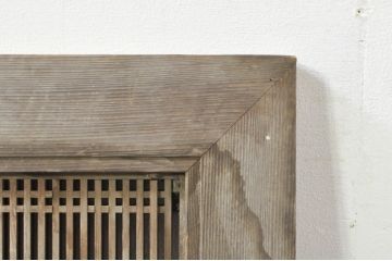 アンティーク建具　和の趣溢れる筬欄間1枚(格子欄間、明かり取り、明り取り、おさらんま、オサランマ)(R-076074)