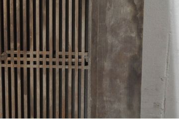 アンティーク建具　和の趣溢れる筬欄間1枚(格子欄間、明かり取り、明り取り、おさらんま、オサランマ)(R-076074)
