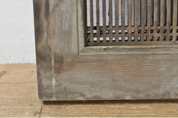アンティーク建具　和の趣溢れる筬欄間1枚(格子欄間、明かり取り、明り取り、おさらんま、オサランマ)(R-076074)