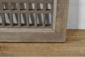 アンティーク建具　和の雰囲気溢れる格子欄間1枚(明かり取り、筬欄間、おさらんま、オサランマ)(R-076075)