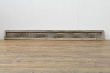 アンティーク建具　和の雰囲気溢れる格子欄間1枚(明かり取り、筬欄間、おさらんま、オサランマ)(R-076075)