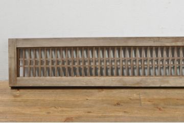 アンティーク建具　和の雰囲気溢れる格子欄間1枚(明かり取り、筬欄間、おさらんま、オサランマ)(R-076075)