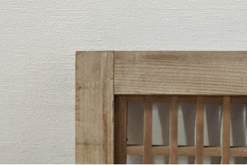 アンティーク建具　和の雰囲気溢れる格子欄間1枚(明かり取り、筬欄間、おさらんま、オサランマ)(R-076075)