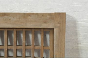 アンティーク建具　和の雰囲気溢れる格子欄間1枚(明かり取り、筬欄間、おさらんま、オサランマ)(R-076075)
